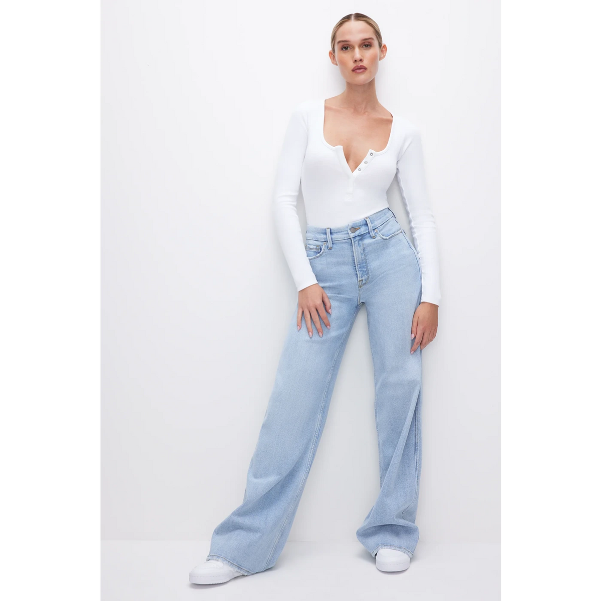 Light Blue Skate Wide Leg Jeans | Montivo Pakistan