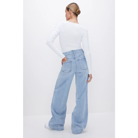 Light Blue Skate Wide Leg Jeans | Montivo Pakistan