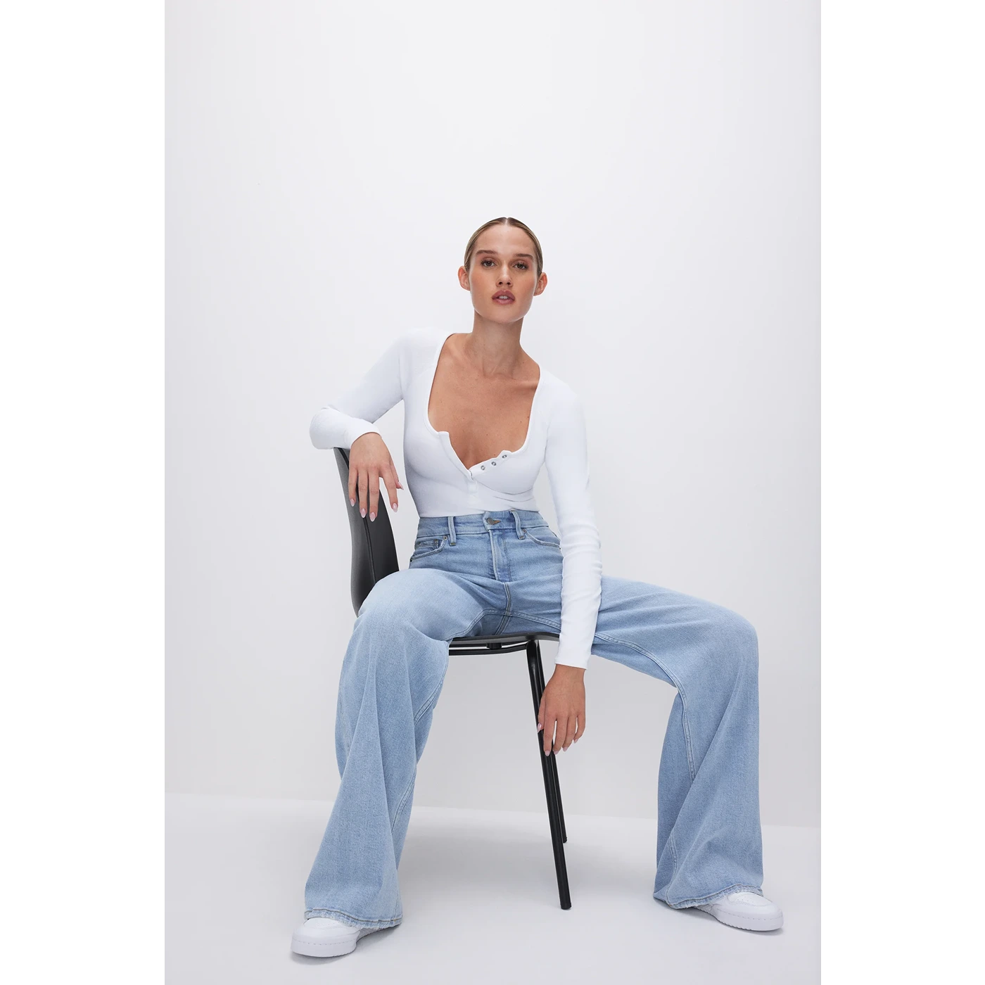 Light Blue Skate Wide Leg Jeans | Montivo Pakistan