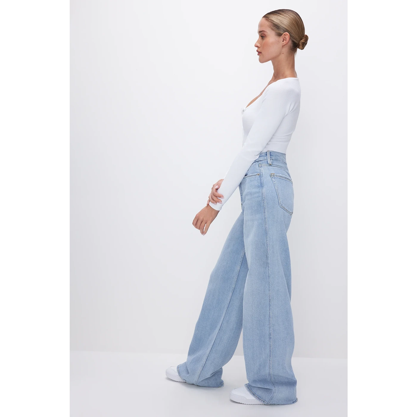 Light Blue Skate Wide Leg Jeans | Montivo Pakistan