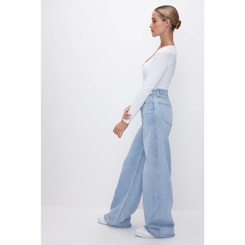 Light Blue Skate Wide Leg Jeans | Montivo Pakistan