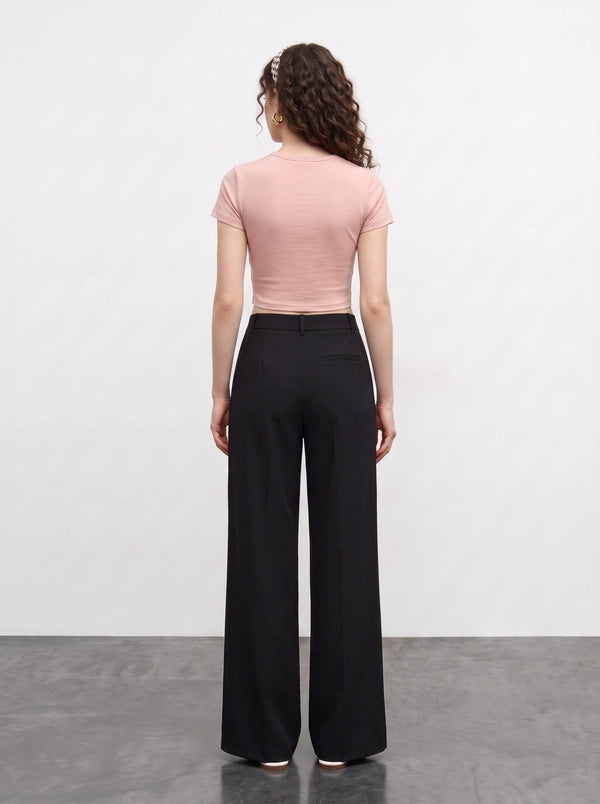 Pink Tie Knot Crop Jersey Top | Montivo Pakistan