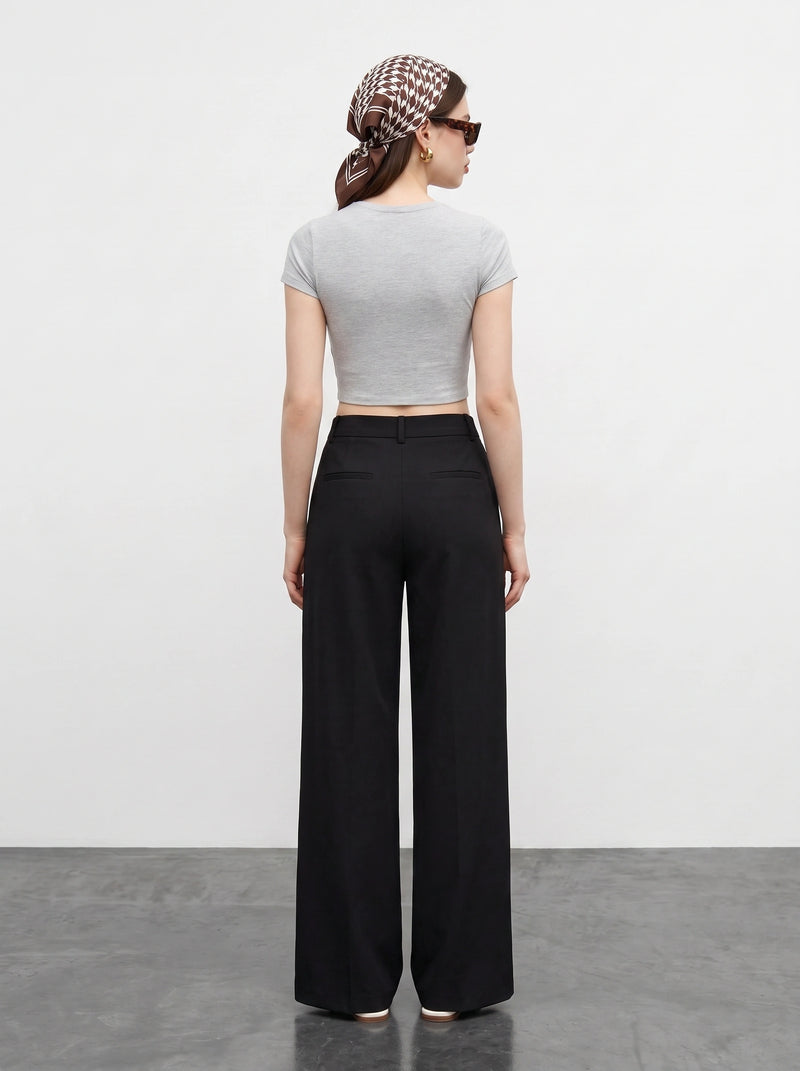 Grey Tie Knot Crop Jersey Top | Montivo Pakistan
