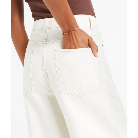 Ecru Barrel Jeans | Montivo Pakistan