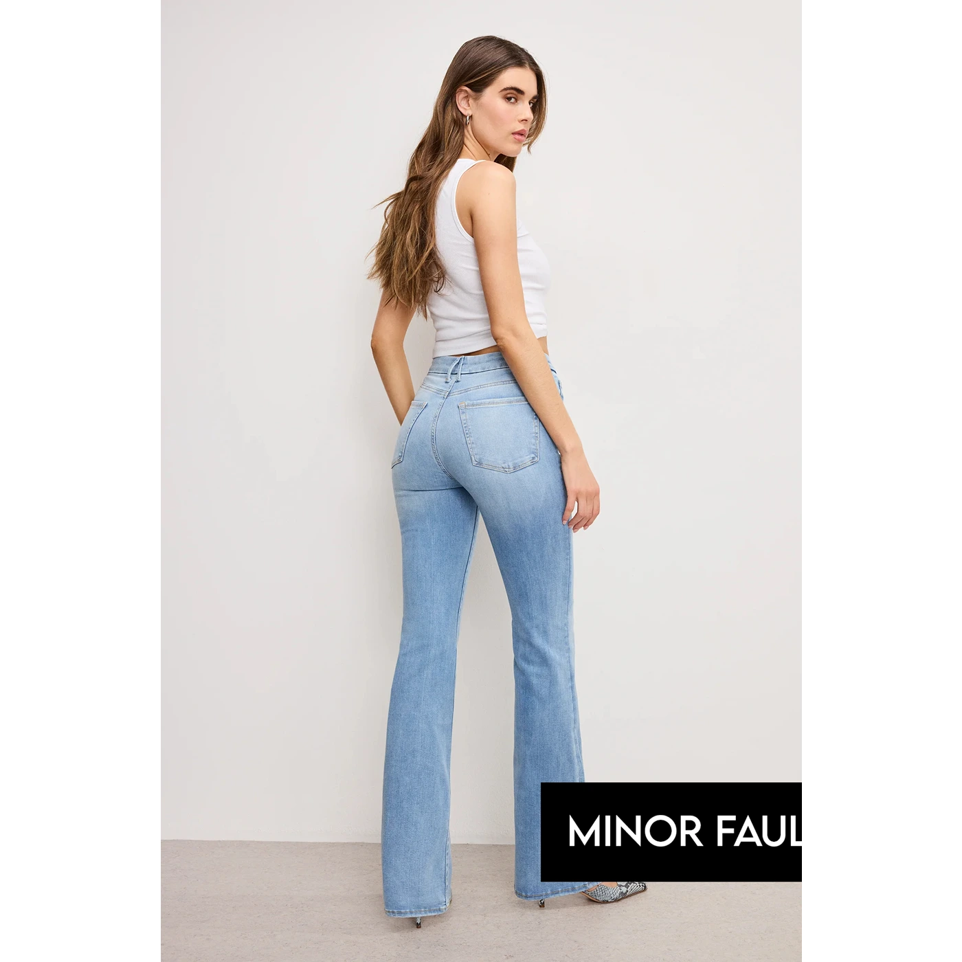 (Minor Fault) Light Blue Classic Boot-Cut Jeans | Montivo Pakistan