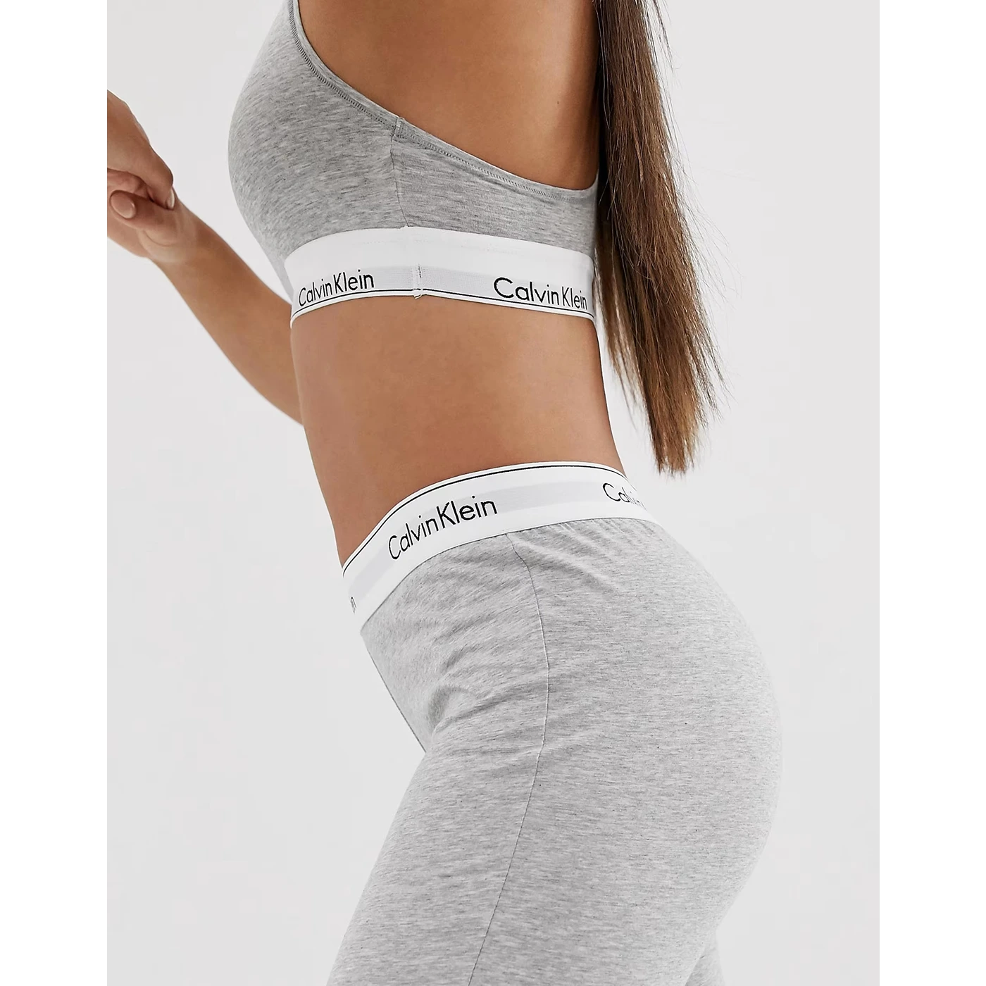 CK Grey Leggings + Bra Set | Montivo Pakistan