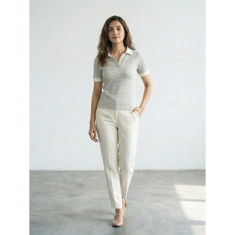 Stripes Waffle Contrast Textured Polo | Montivo Pakistan