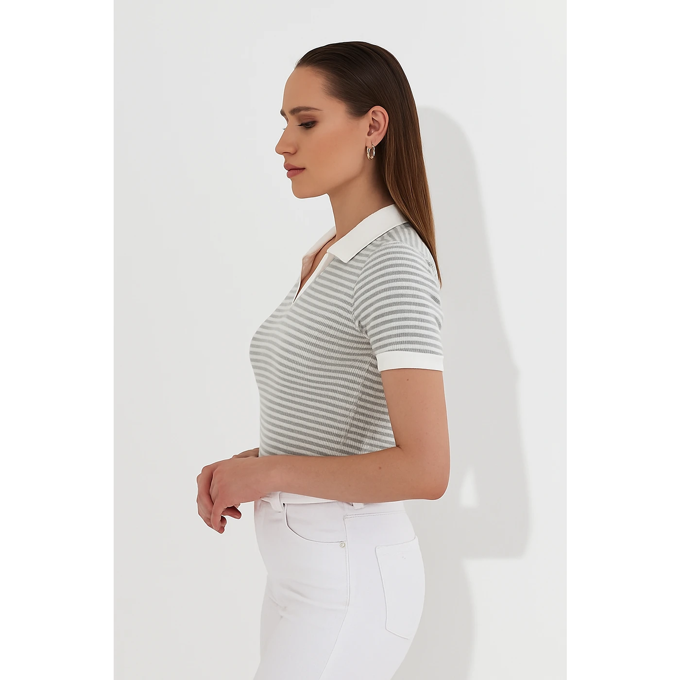 Stripes Waffle Contrast Textured Polo | Montivo Pakistan