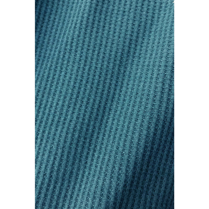 Teal Blue Waffle Contrast Textured Polo | Montivo Pakistan