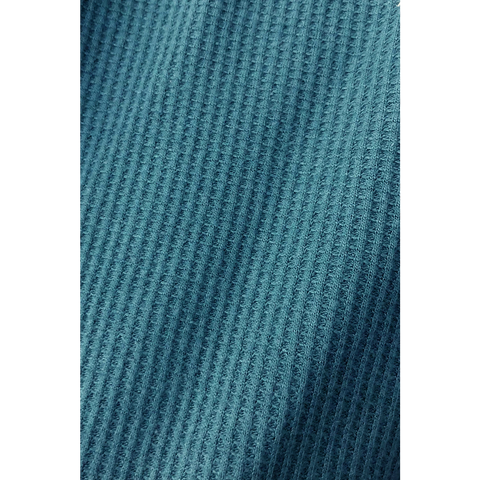 Teal Blue Waffle Contrast Textured Polo | Montivo Pakistan