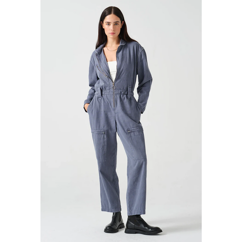 Blue Washed Denim Jumpsuit | Montivo Pakistan