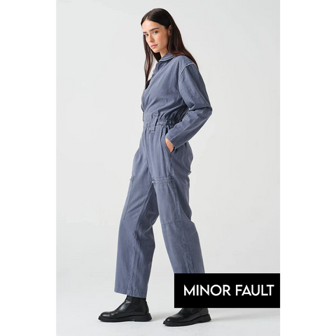 (Minor Fault) Blue Washed Denim Jumpsuit | Montivo Pakistan