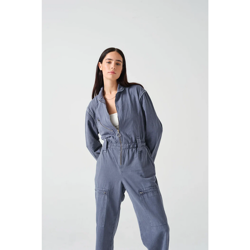 Blue Washed Denim Jumpsuit | Montivo Pakistan