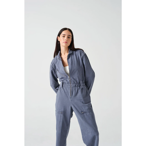 Blue Washed Denim Jumpsuit | Montivo Pakistan