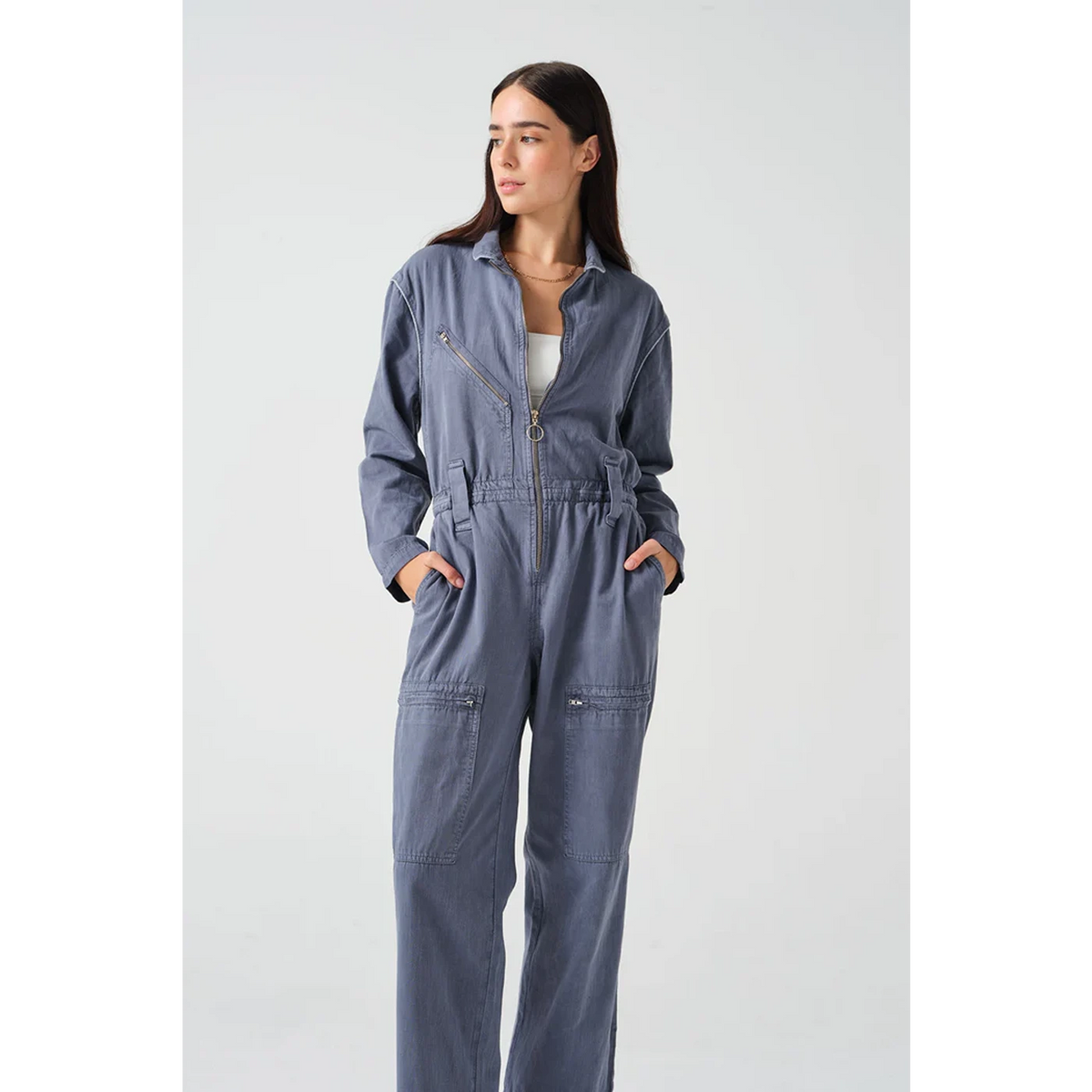 Blue Washed Denim Jumpsuit | Montivo Pakistan