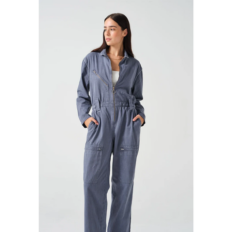 Blue Washed Denim Jumpsuit | Montivo Pakistan
