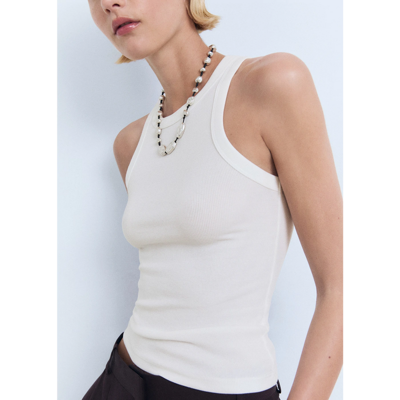 White Rib Tank Top | Montivo Pakistan