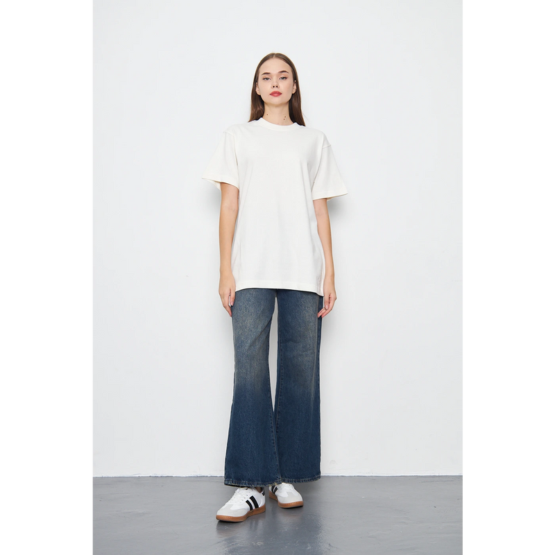 Off-White Washed Oversized Tshirt | Montivo Pakistan
