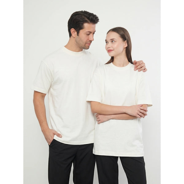 Off-White Washed Oversized Tshirt | Montivo Pakistan