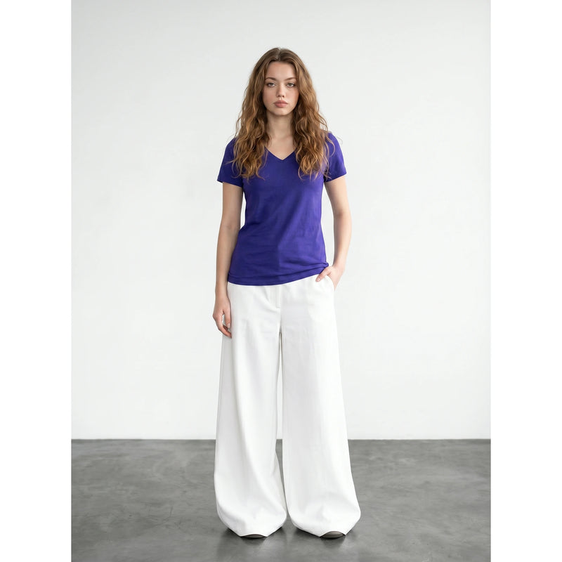 Violet V-Neck Slim Fit Tshirt | Montivo Pakistan