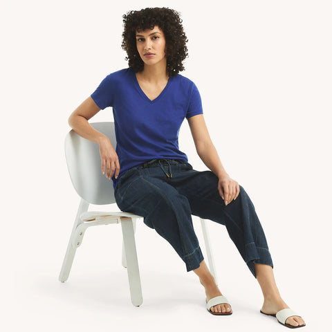 Violet V-Neck Slim Fit Tshirt | Montivo Pakistan