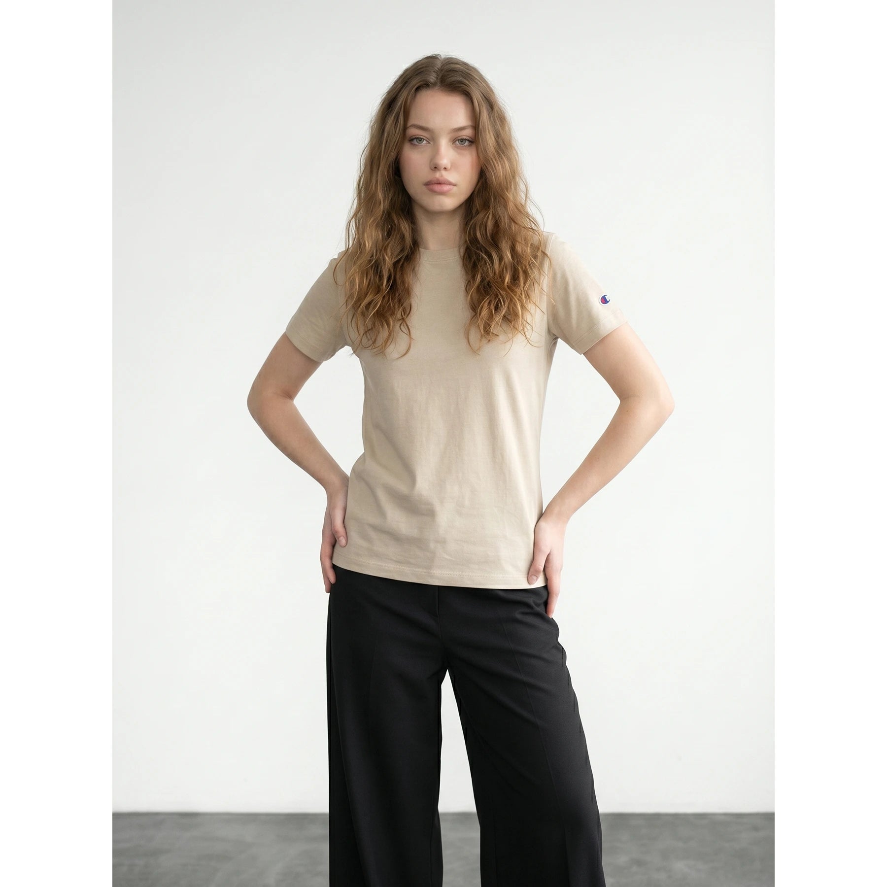 Beige CHMP Slim Fit Tshirt | Montivo Pakistan