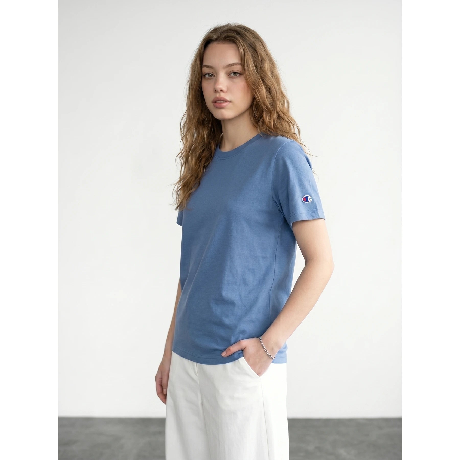 Mid Blue CHMP Slim Fit Tshirt | Montivo Pakistan