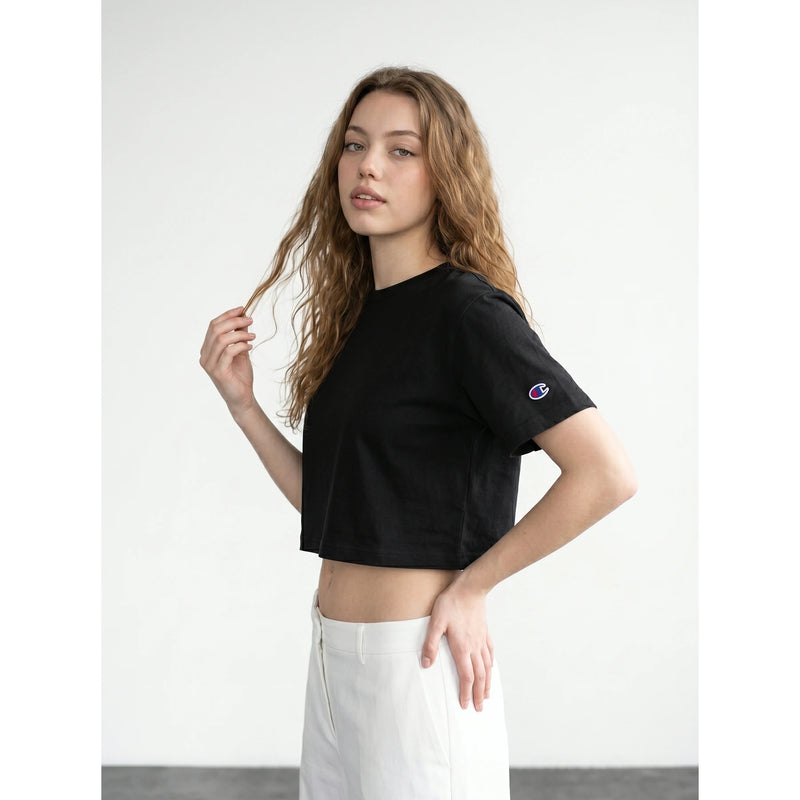 Black Cropped Tshirt | Montivo Pakistan