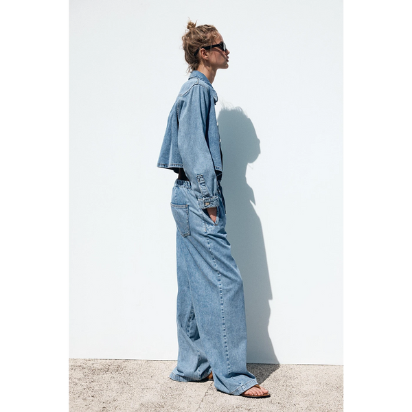 Mid Waist Wide Leg Trouser Jeans | Montivo Pakistan