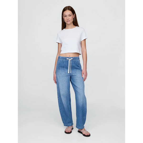 Mid Blue Barrel Trouser Jeans | Montivo Pakistan
