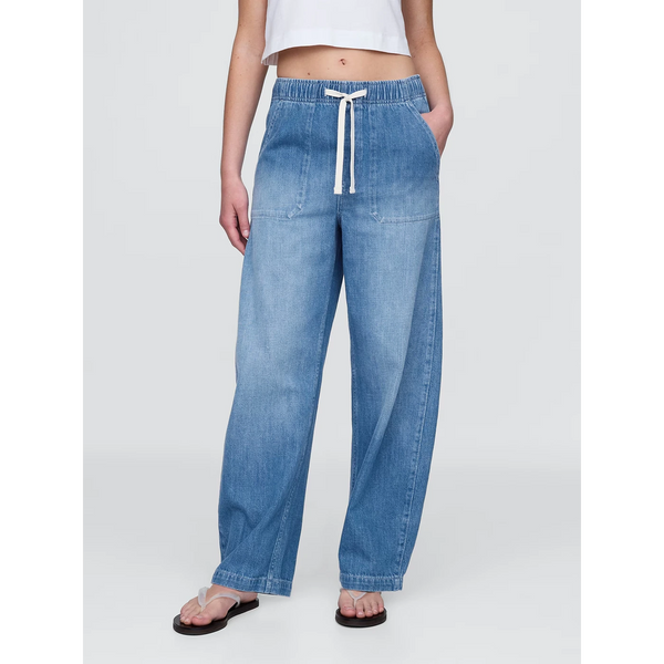 Mid Blue Barrel Trouser Jeans | Montivo Pakistan