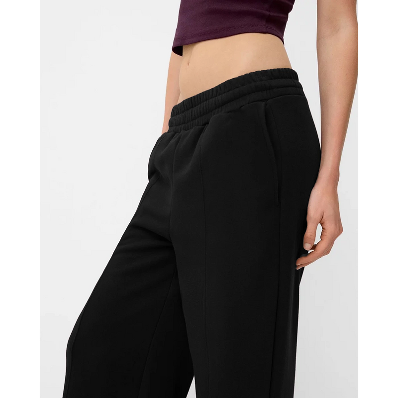 Black Frayed Hem Wide Leg Trousers | Montivo Pakistan