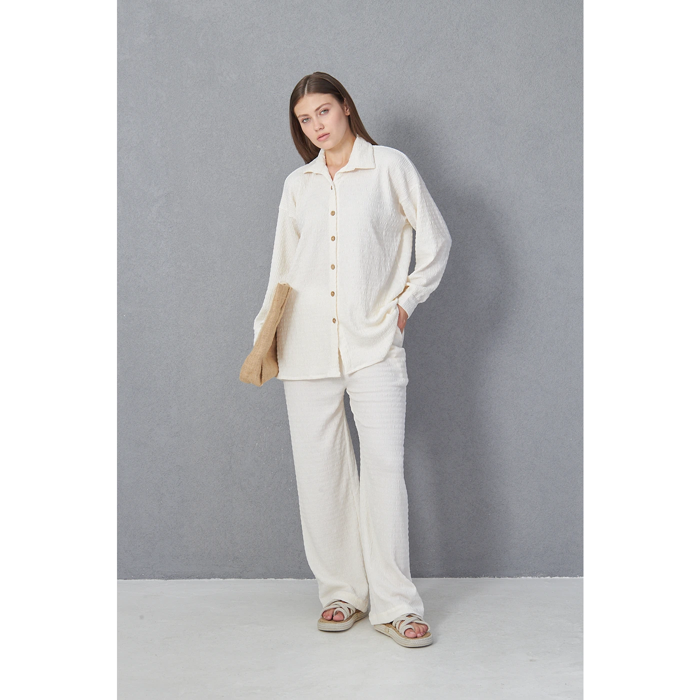 Cream Aura Co-ord Set | Montivo Pakistan