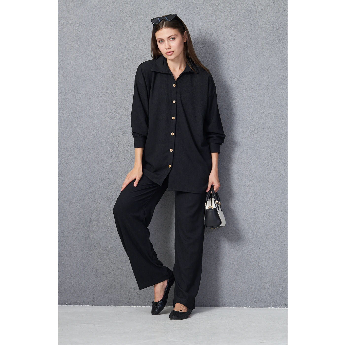 Midnight Texture Co-ord Set | Montivo Pakistan