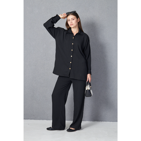 Midnight Texture Co-ord Set | Montivo Pakistan