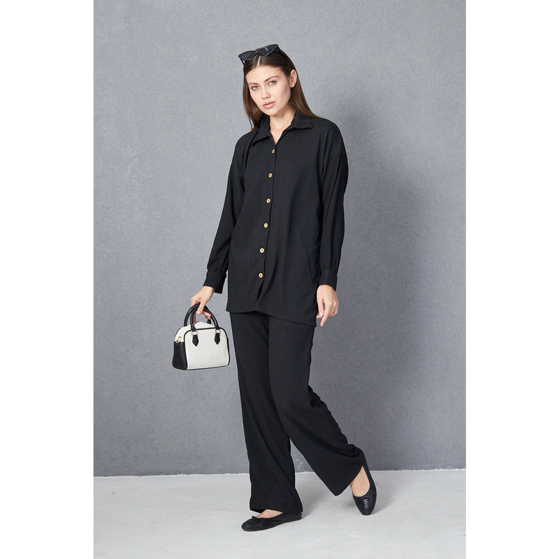 Midnight Texture Co-ord Set | Montivo Pakistan