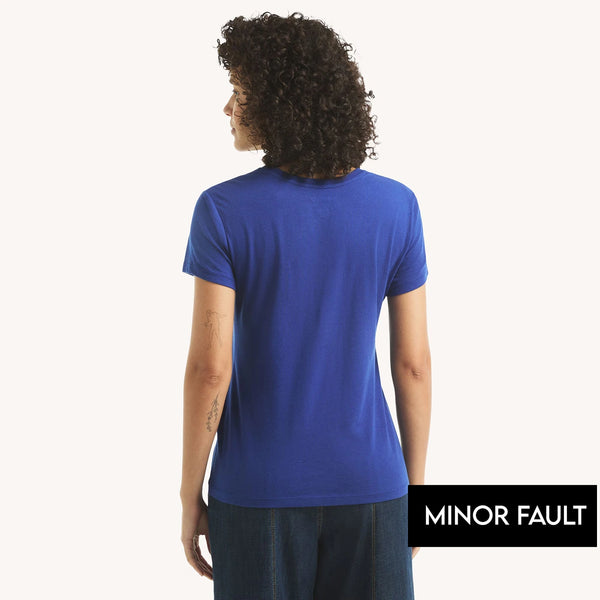(Minor Fault) Violet V-Neck Slim Fit Tshirt | Montivo Pakistan