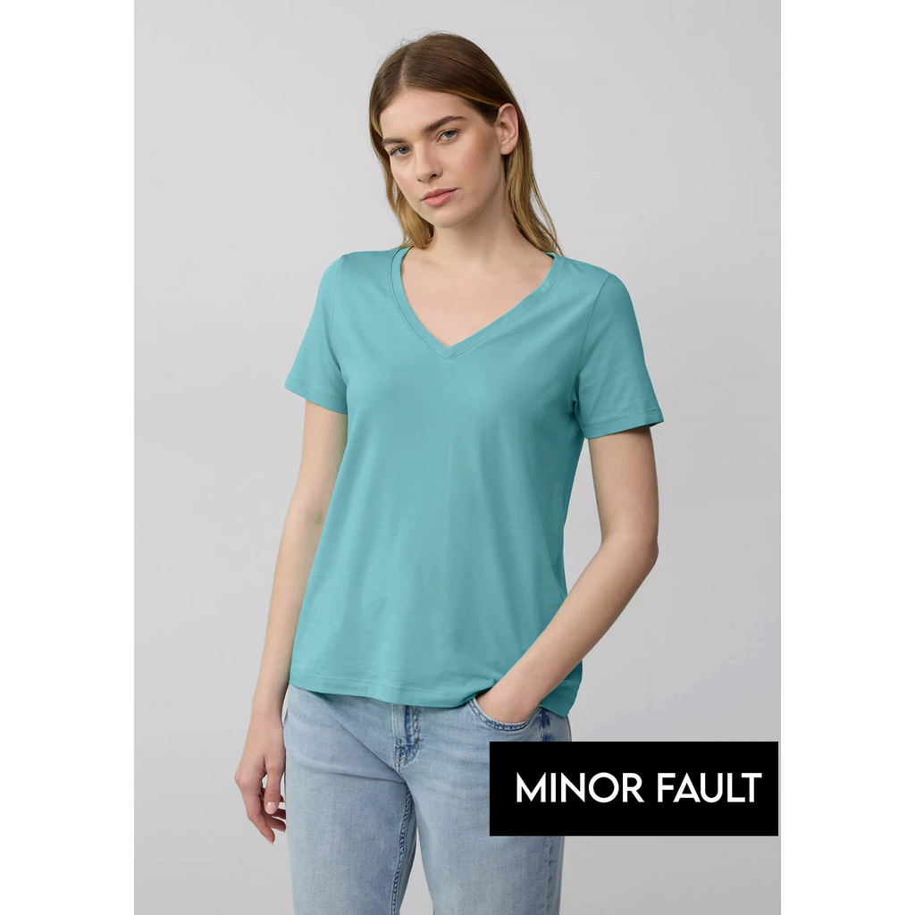 (Minor Fault) Sea Green V-Neck Slim Fit Tshirt | Montivo Pakistan