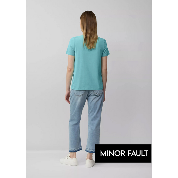 (Minor Fault) Sea Green V-Neck Slim Fit Tshirt | Montivo Pakistan
