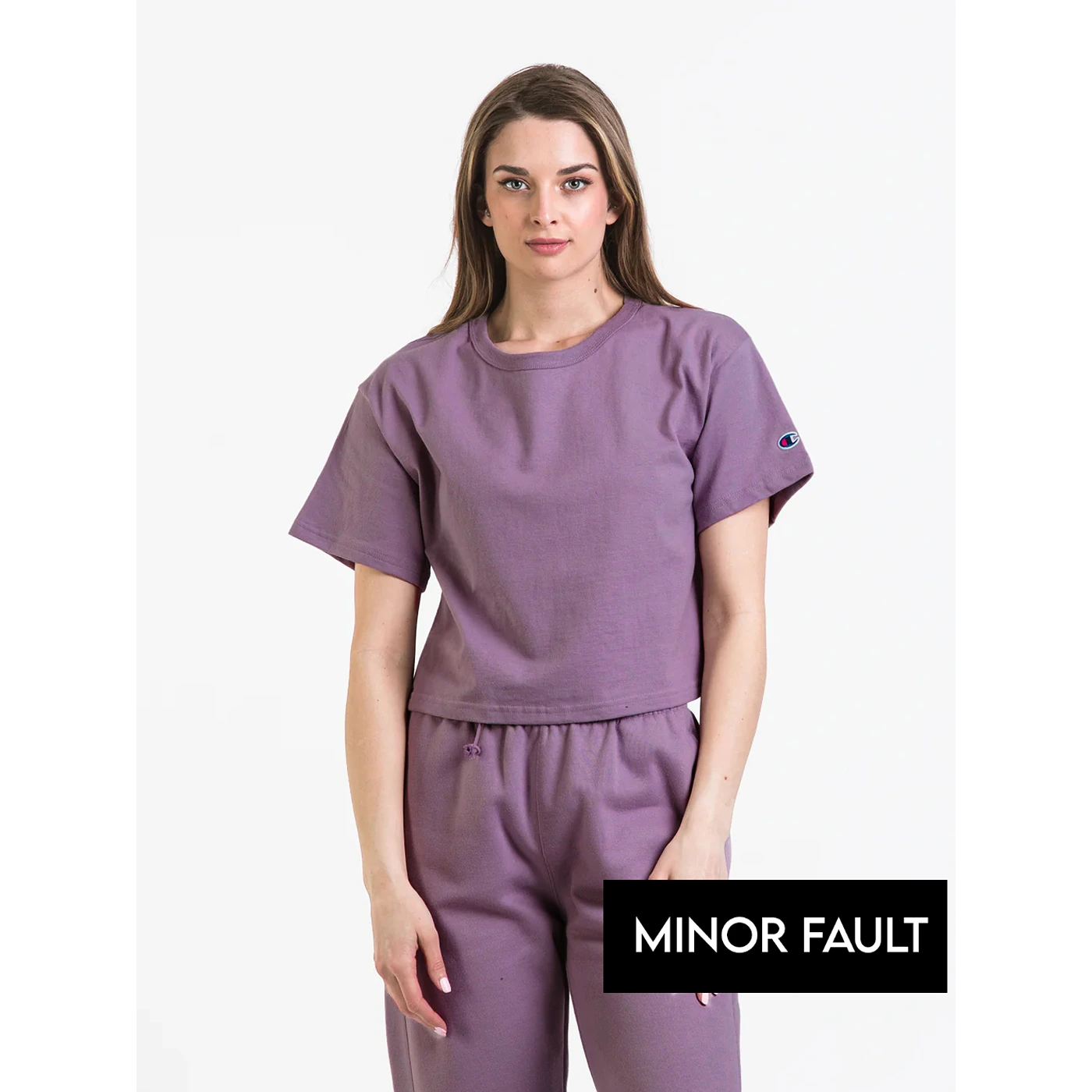(Minor Fault) Muave Cropped Tshirt | Montivo Pakistan