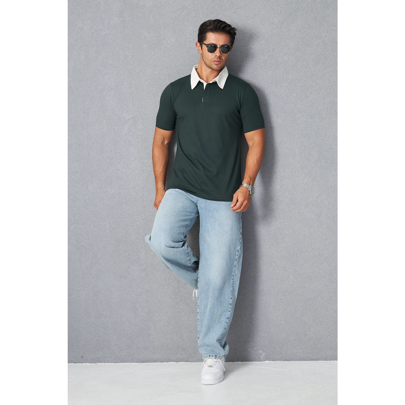 Green Double Placket Regular Fit Polo | Montivo Pakistan