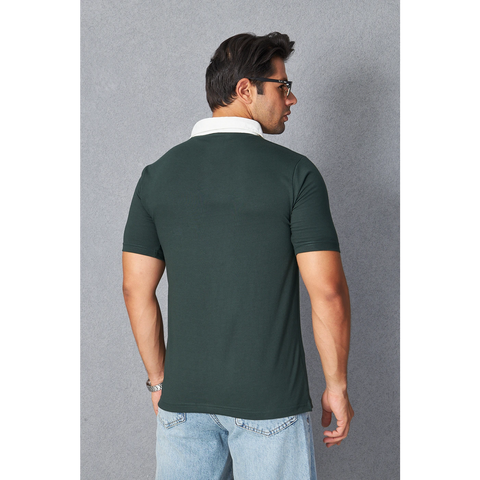 Green Double Placket Regular Fit Polo | Montivo Pakistan