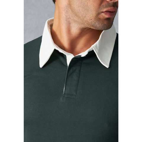 Green Double Placket Regular Fit Polo | Montivo Pakistan