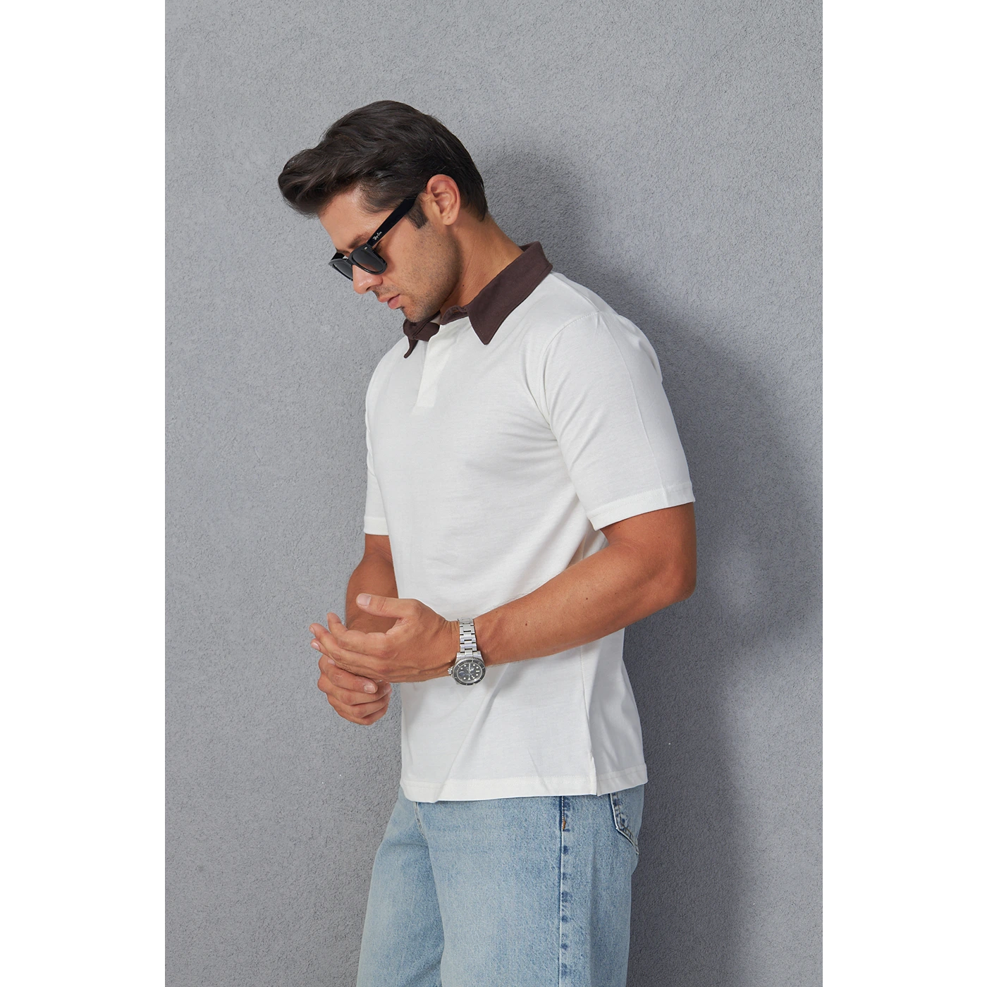 White Double Placket Regular Fit Polo | Montivo Pakistan