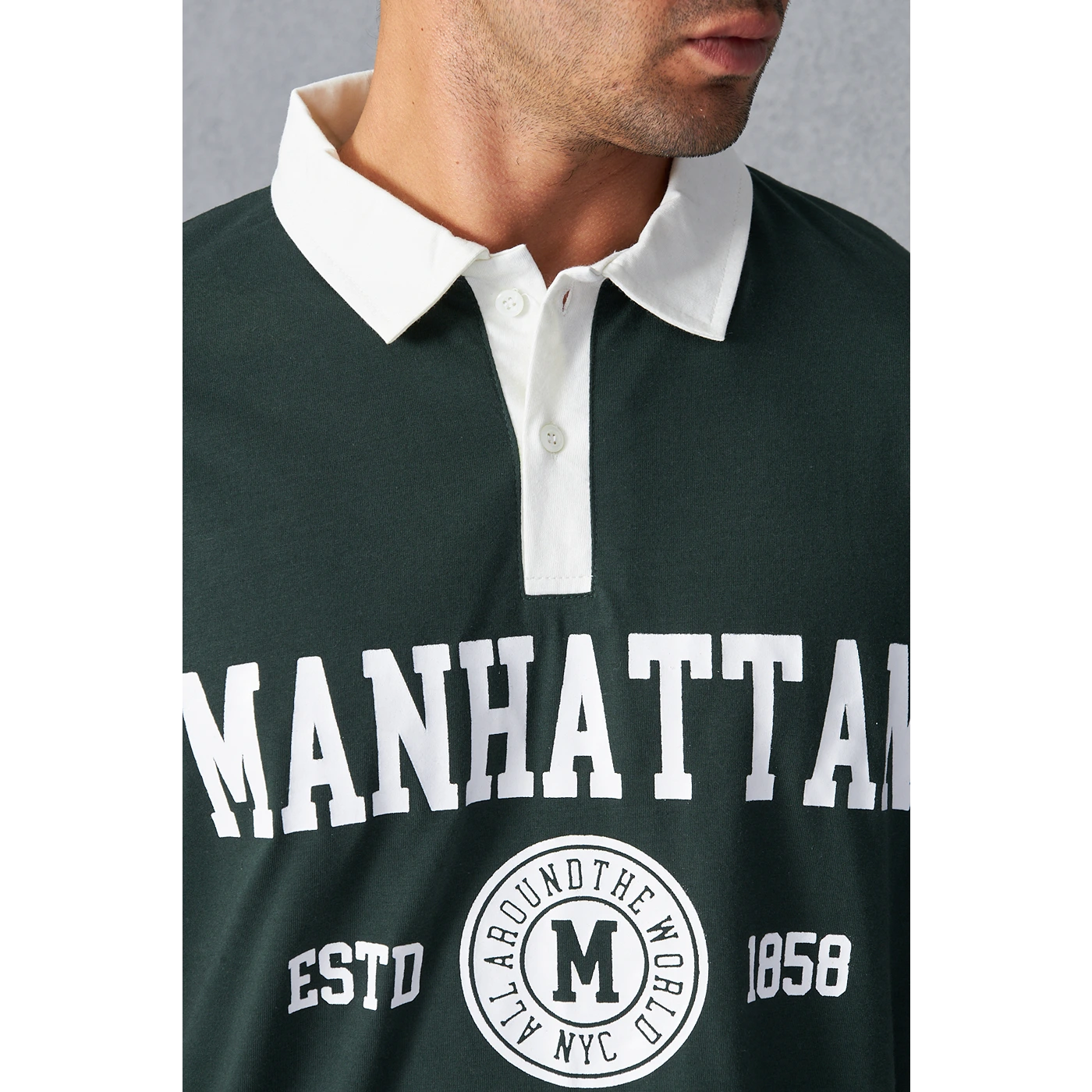 Green Manhattan Unisex Oversized Polo | Montivo Pakistan