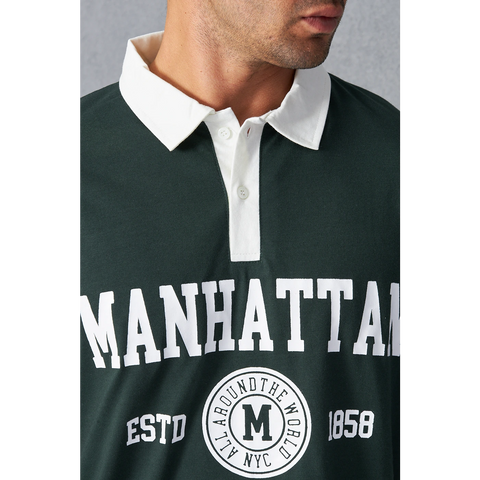 Green Manhattan Unisex Oversized Polo | Montivo Pakistan