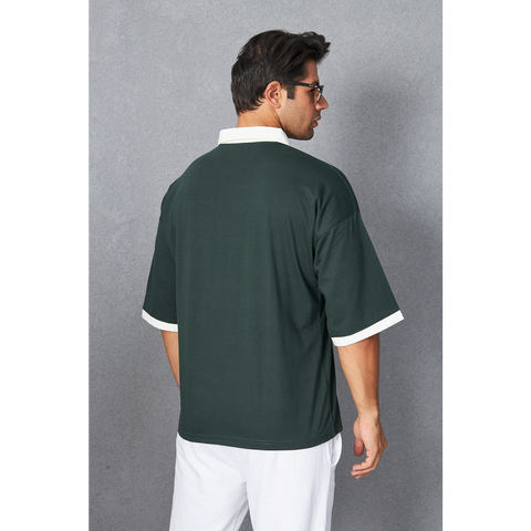 Green Manhattan Unisex Oversized Polo | Montivo Pakistan