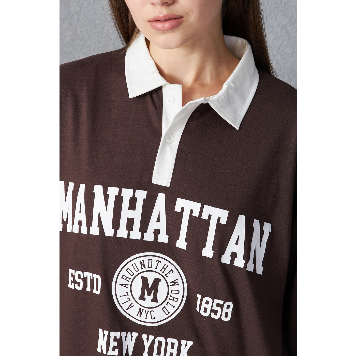 Brown Manhattan Unisex Oversized Polo | Montivo Pakistan