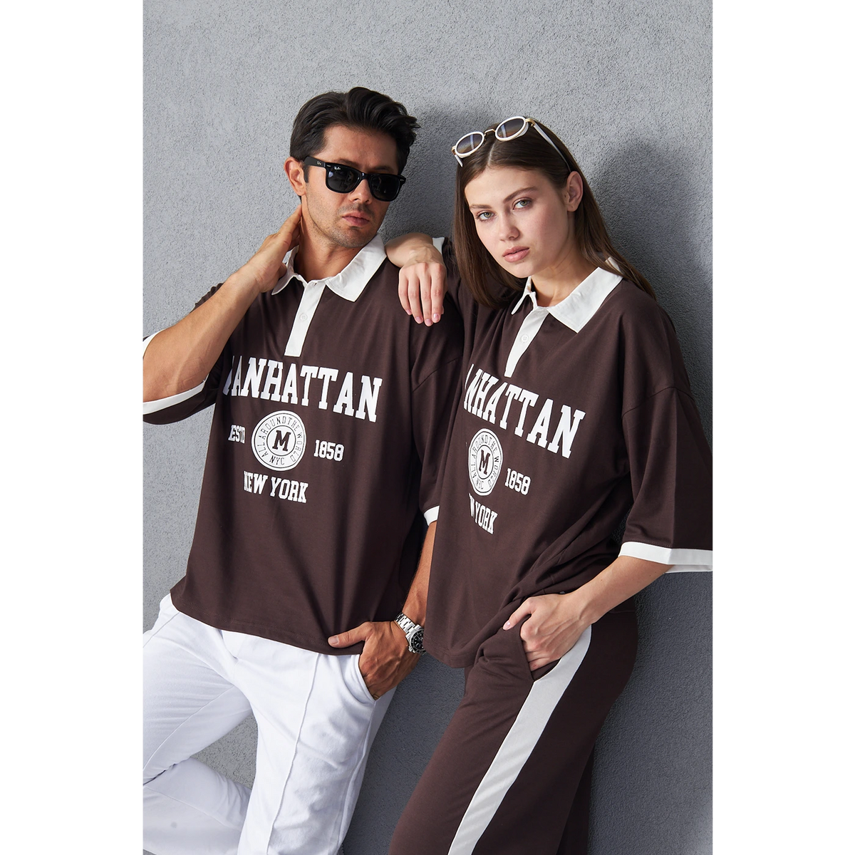 Brown Manhattan Unisex Oversized Polo | Montivo Pakistan