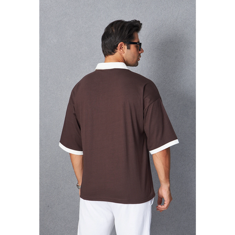 Brown Manhattan Unisex Oversized Polo | Montivo Pakistan